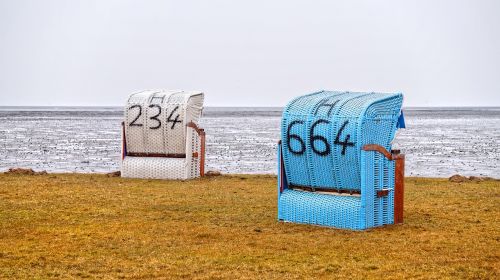 north sea beach chair nature