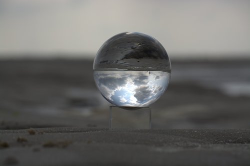 north sea  glass ball  globe image