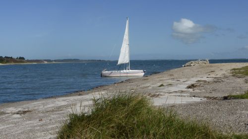 north sea sailing boat landscape