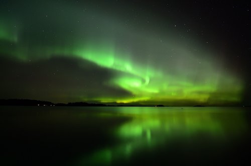 northern lights  aurora  night