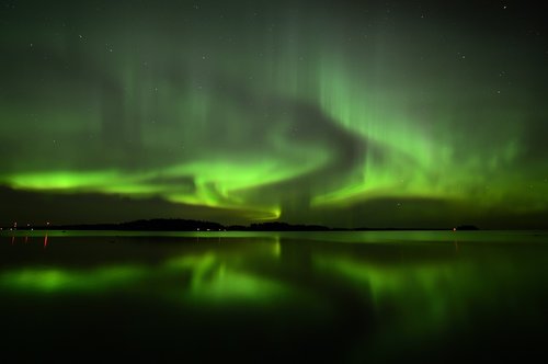 northern lights  aurora  night