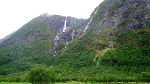 norway mountain waterfalls