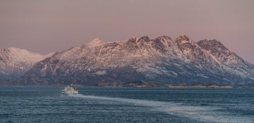 norway coastline sunset