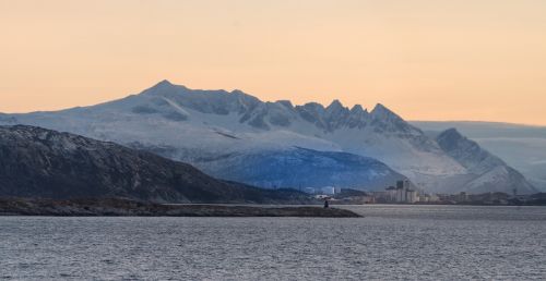 norway coastline sunset