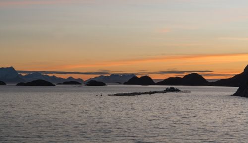 norway coastline sunset