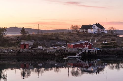 norway coast sunset