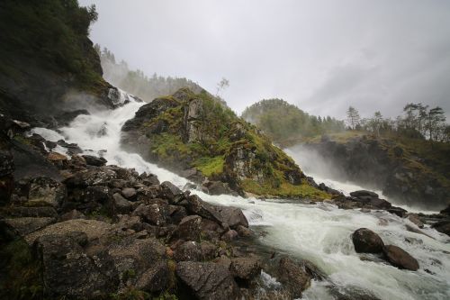 norway waterfall scandinavia