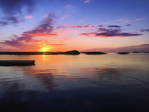 norway  midnight sun  fish