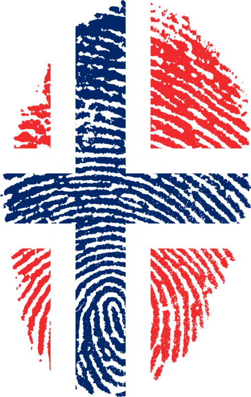 norway flag fingerprint
