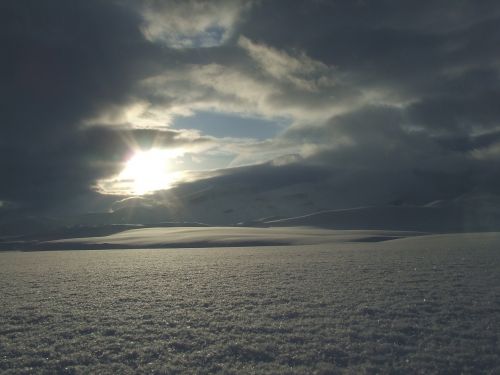 norway snow sun