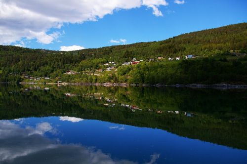 norway fjordlandschaft hill