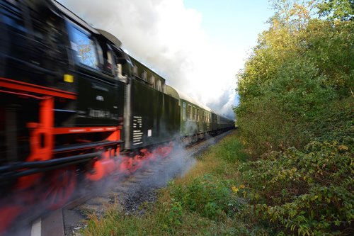 nostalgic  steam locomotive  thuringia germany