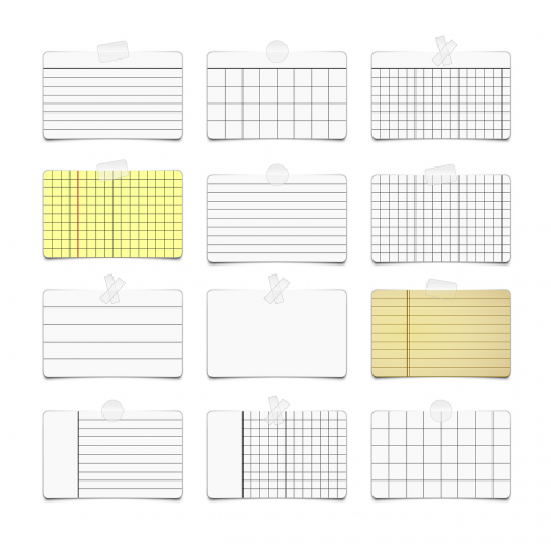 note notes memo cards
