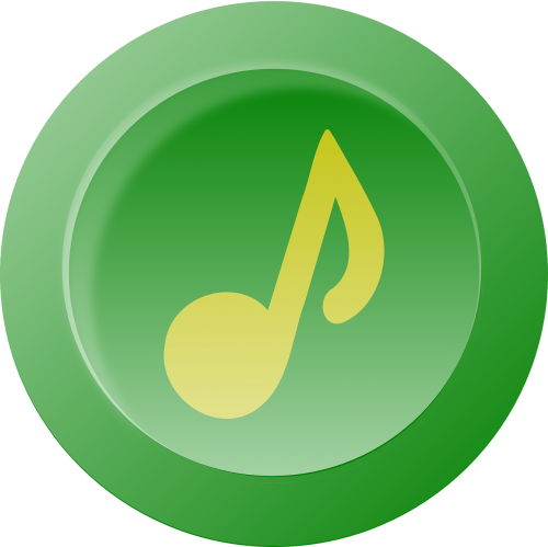 note musical button
