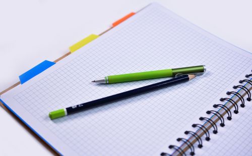 notebook pen pencil