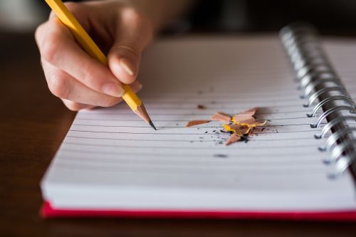 notebook pencil write