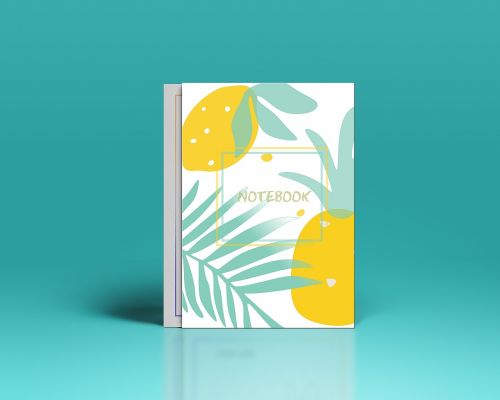 notebook lemon fruit