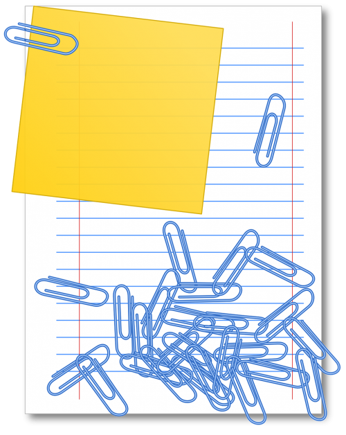 notebook paper clips