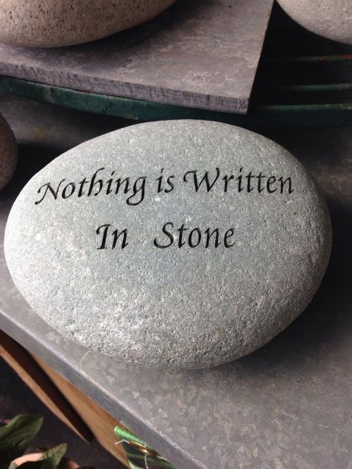 nothing is written in stone rock ironic