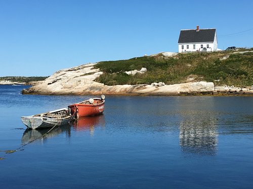 nova scotia  boats  peggy's cove