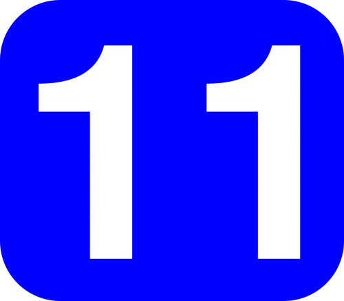 number 11 rounded