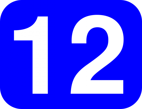 number 12 twelve