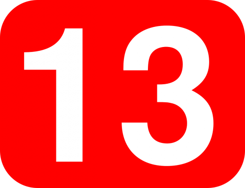 number 13 thirteen