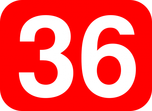 number 36 rounded