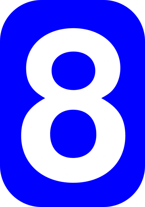 number 8 rounded