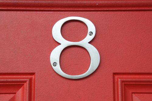 number 8 door close-up