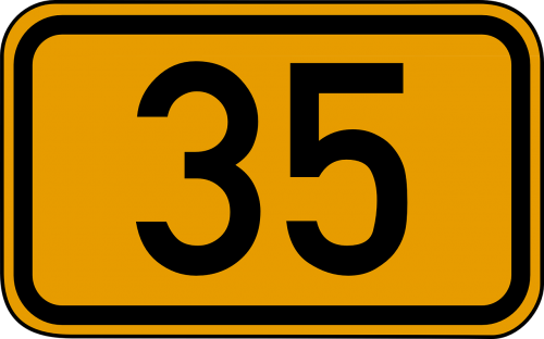 number road sign germany