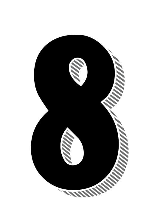 numbers 8 eight