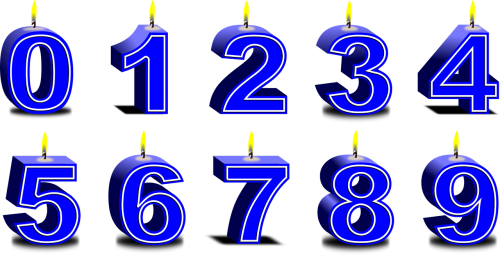 numbers candles birthday
