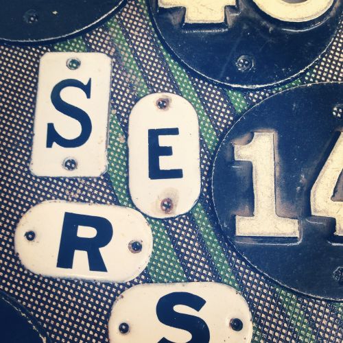 numbers vintage letters