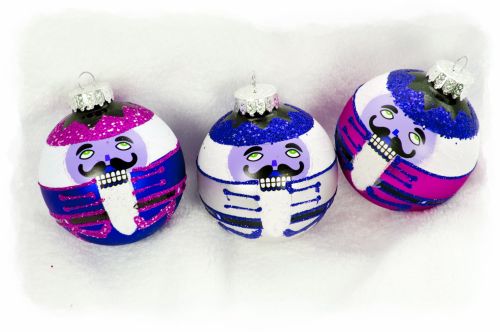 Nutcracker Ornaments-Pink And Blue