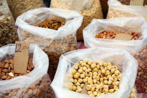 nuts hazelnuts almonds