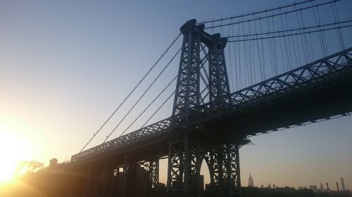 nyc sunset bridge