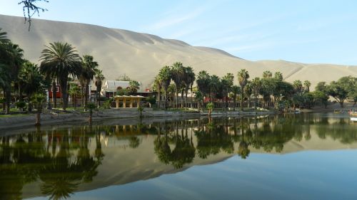 oasis of huacachina ica - peru water mirror