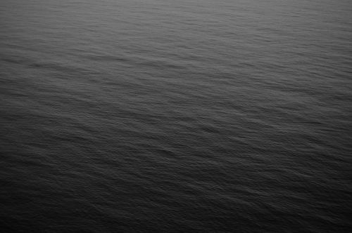ocean water black and white