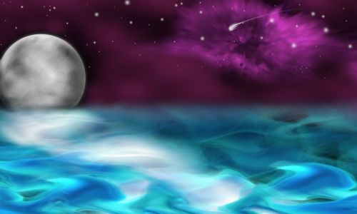ocean moon stars