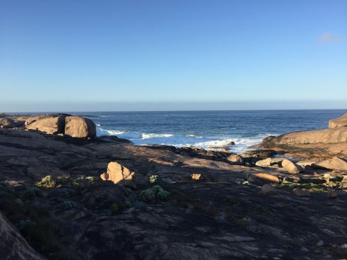 ocean rocks waves