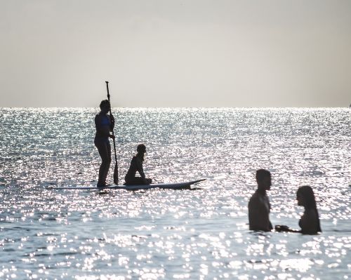 ocean paddle board people