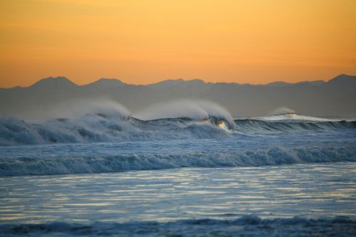 ocean volcano mountains