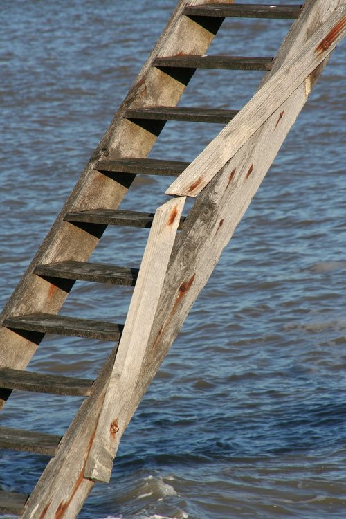 ocean  staircase  wood