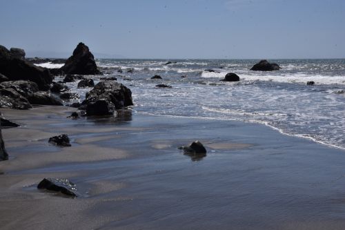 Ocean Beach With Rocks