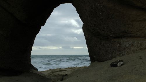 Ocean Through The Rocks