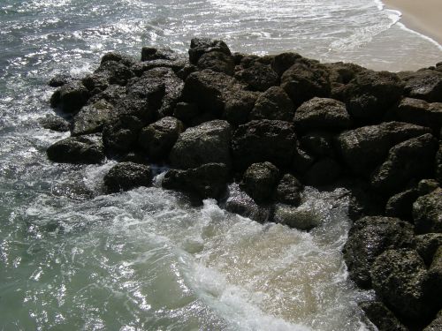 ocean wave rock water