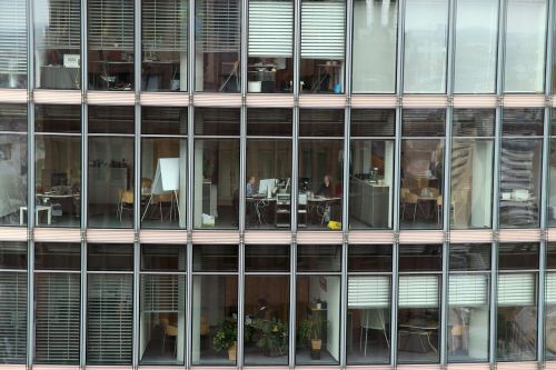 office office complex glass facade