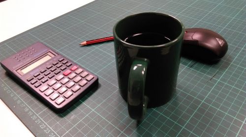 office computer coffee