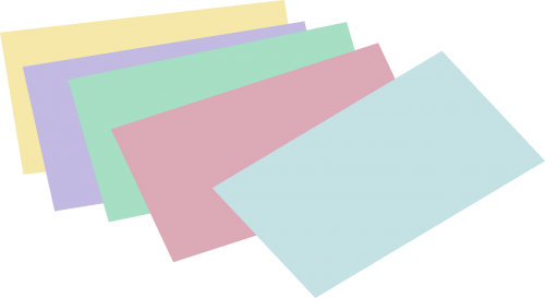 office pile cards